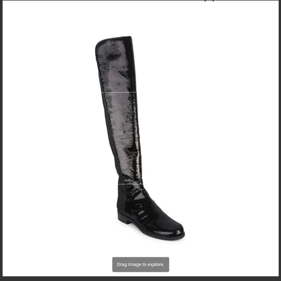 Staurt weitzman black sparkle boot - Picture 6 of 7